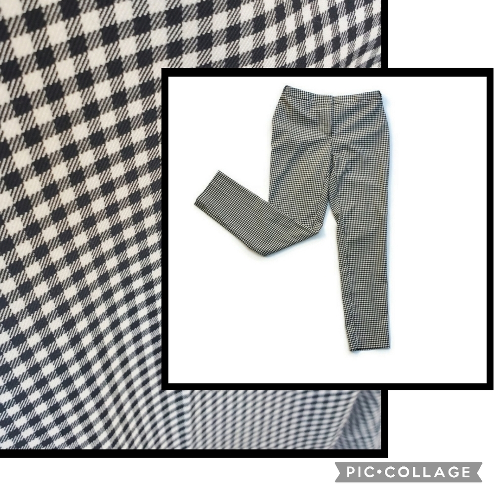 Calvin Klein Plaid Pant Gingham Pull On